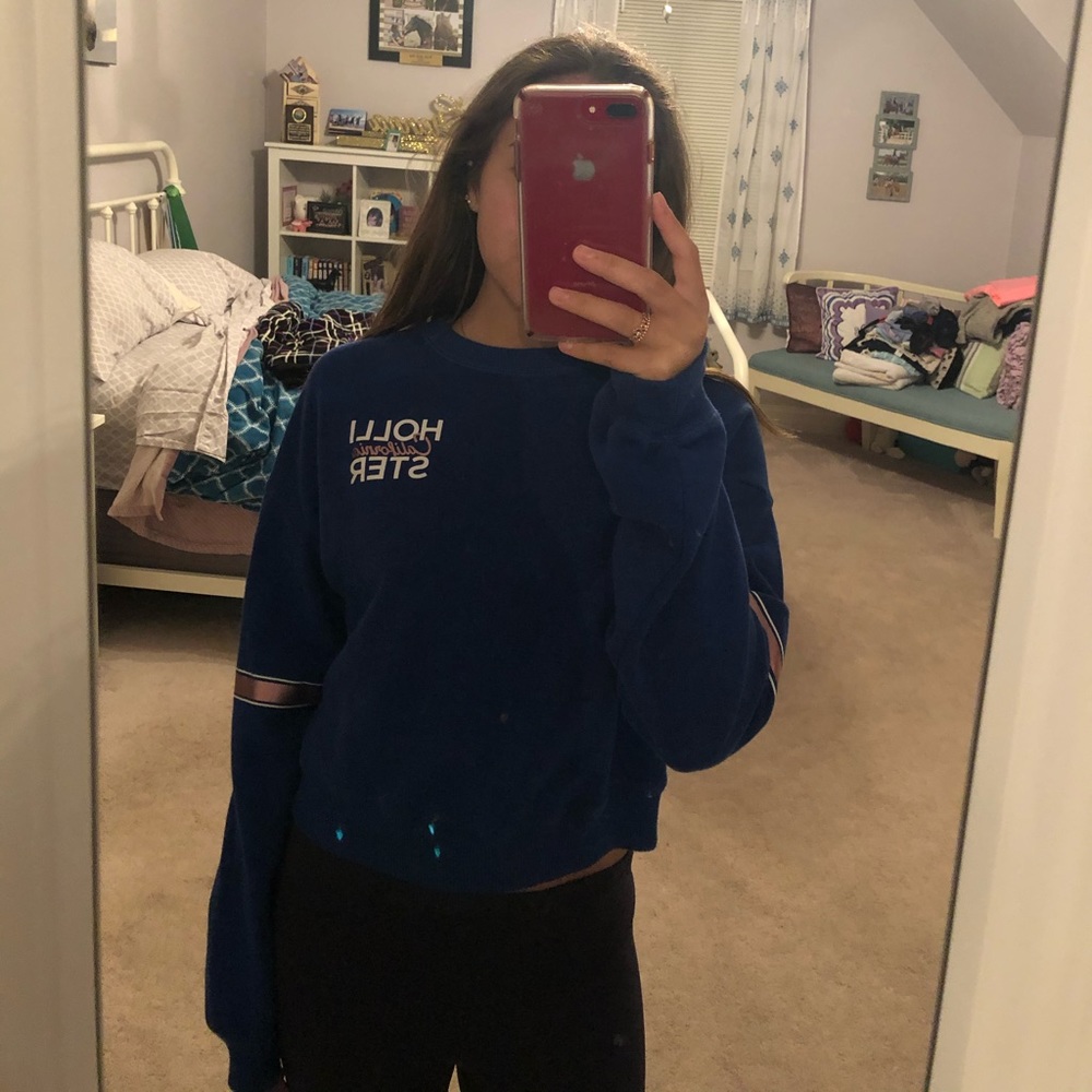 dark blue sweatshirt